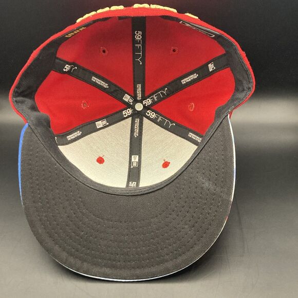 New Era Marvel Comics Iron Man 59Fifty Movie Iron Man 2 Rare Brim Face Cap Hat - Picture 7 of 12